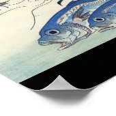 Japanse Zee Life Schilderen ongeveer 1800's Poster (Hoek)