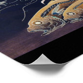 Japanse Zee Life Schilderen ongeveer 1800's Poster (Hoek)