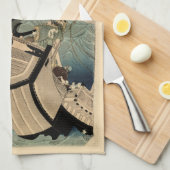 Japanse Zee Monster 海 坊 主, 国 芳 Theedoek (Quarter Fold)