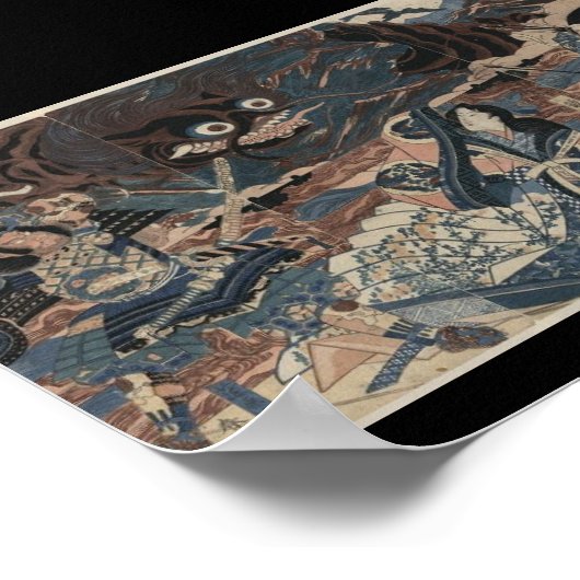 Japanse Zee Monster ongeveer 1815 Poster (Hoek)