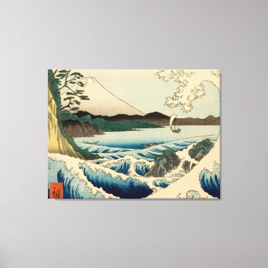 Japanse Zee van Satta Hiroshige Kunst Canvas Afdruk (Voorkant)