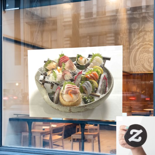 Japanse Zeevoedsel Restaurant Zakelijk Raamsticker (Cafe Raam)