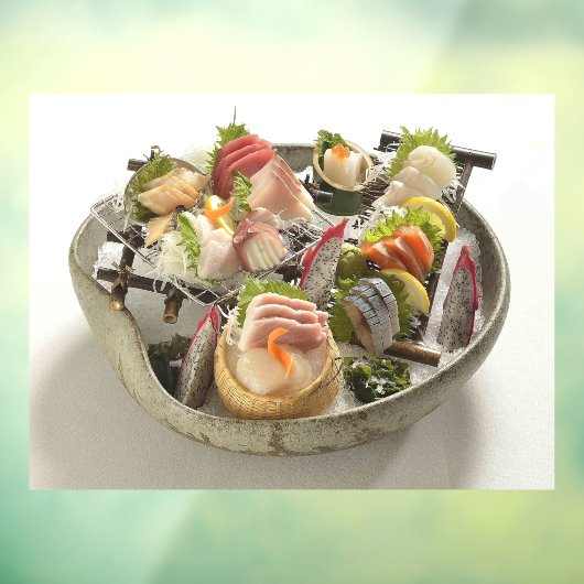 Japanse Zeevruchten Restaurant Zakelijk Raamsticker (Vel 3)