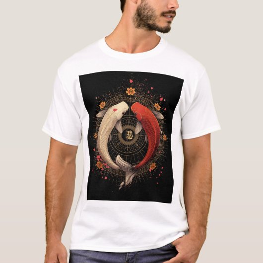 Japanse Zen Feng Shui Kunst T-shirt (Voorkant)