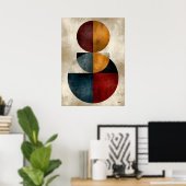 Japanse Zen Geometrische Abstracte Wandkunst Poster (Thuiskantoor)