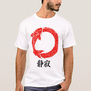 Japanse Zen Koi Vis Enso Cirkel Minimalistische Ku T-shirt