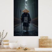 Japanse Zenmonnik Poster (Keuken)