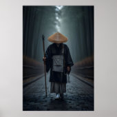 Japanse Zenmonnik Poster (Voorkant)