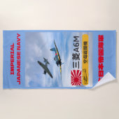  Japanse Zero Fighters - WWII Squadron Art Strandlaken (Voorkant)