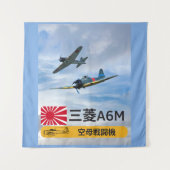 Japanse Zero Fighters - WWII Squadron Art Wandkleed (Voorkant)