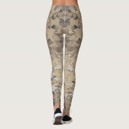 Japanse zomerbloemen leggings