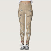Japanse zomerbloemen leggings (Voorkant)