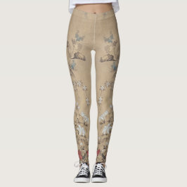 Japanse zomerbloemen leggings