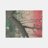 Japanse zonsopgang zonsondergang pruim landgoed bo fleece deken (Voorkant (Horizontaal))