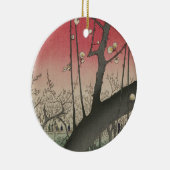 Japanse zonsopgang zonsondergang pruim landgoed bo keramisch ornament (Rechts)