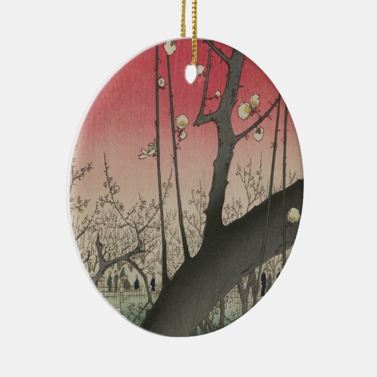 Japanse zonsopgang zonsondergang pruim landgoed bo keramisch ornament (Rechts)