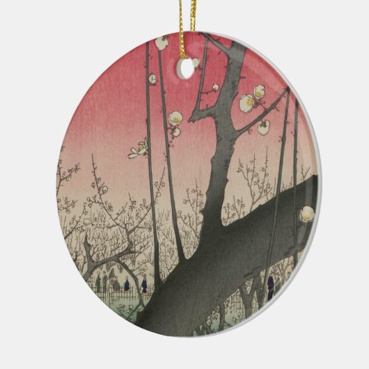 Japanse zonsopgang zonsondergang pruim landgoed bo keramisch ornament (Links)