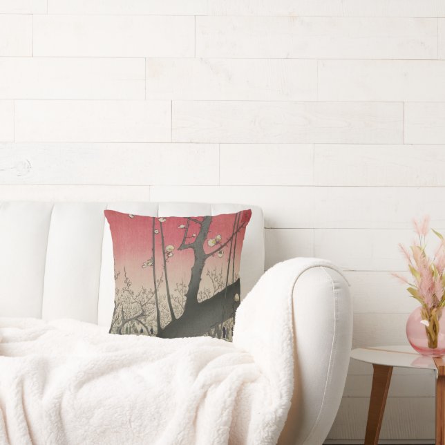 Japanse zonsopgang zonsondergang pruim landgoed bo kussen (Bank)