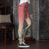 Japanse zonsopgang zonsondergang pruim landgoed bo leggings