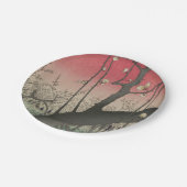 Japanse zonsopgang zonsondergang pruim landgoed bo papieren bordje (Gekanteld)