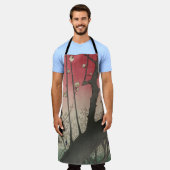 Japanse zonsopgang zonsondergang pruim landgoed bo schort (Gedragen)