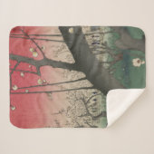 Japanse zonsopgang zonsondergang pruim landgoed bo sherpa deken (Voorkant (horizontaal))