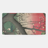 Japanse zonsopgang zonsondergang pruim landgoed bo spandoek (Horizontaal)