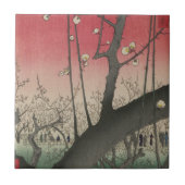 Japanse zonsopgang zonsondergang pruim landgoed bo tegeltje (Voorkant)