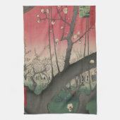 Japanse zonsopgang zonsondergang pruim landgoed bo theedoek (Verticaal)