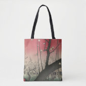Japanse zonsopgang zonsondergang pruim landgoed bo tote bag (Voorkant)