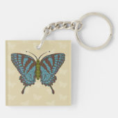 Japanse Zw swallowtail Acryl Sleutelhanger (Achterkant)