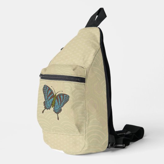 Japanse Zw swallowtail Sling Bag (Rechterhoek)