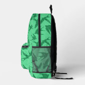 Japanse zwaluwen in vlucht, Jade & Smaragdgroen Bedrukte Rugzak (Rechts)