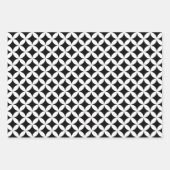 Japanse zwarte en witte geometrische patronen inpakpapier vel (Voorkant 2)