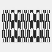 Japanse zwarte en witte geometrische patronen inpakpapier vel (Voorkant)