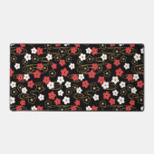 Japanse zwarte Sakura Cherry Blossom Flowers Bureaumat (Voorkant)