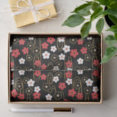 Japanse zwarte Sakura Cherry Blossom Flowers Tissuepapier (Geschenk)