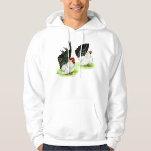 Japanse zwarte witte bantams hoodie