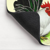 Japanse zwarte witte bantams muismat (Hoek)