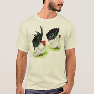 Japanse zwarte witte bantams t-shirt