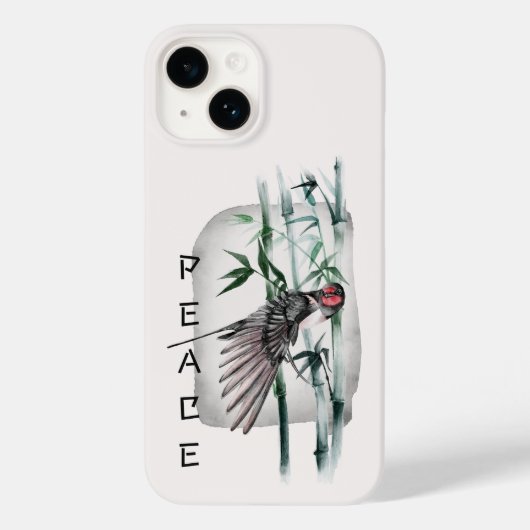 Japanse zweedse vogelboom en Bamboorkunst Case-Mate iPhone Case (Achterkant)