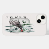 Japanse zweedse vogelboom en Bamboorkunst Case-Mate iPhone Case (Achterkant (horizontaal))