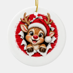 Japanstal Rendier Keramisch Ornament