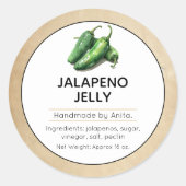 Japapeno Jelly Canning Jar Label (Voorkant)
