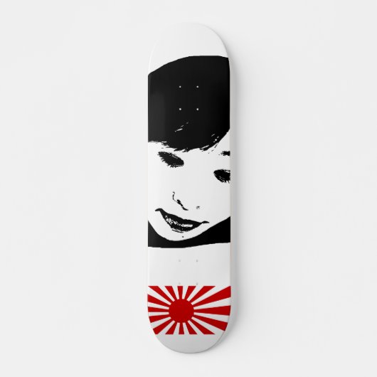 Japenese Girl Rising Sun model Skateboard (Voorkant)
