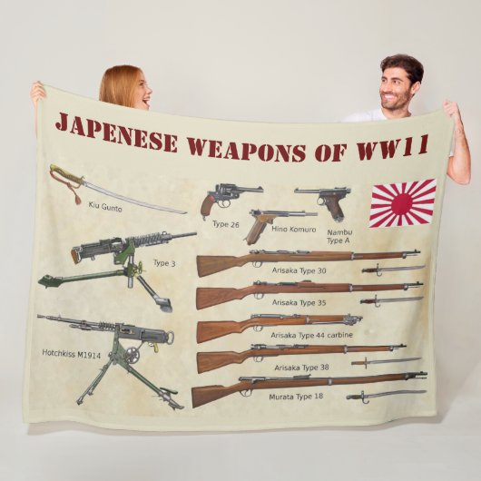 JAPENSE WAPENS VAN WWII FLEECE DEKEN (In situ)