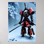 Japeses Mech Samurai | AI Art Poster (Voorkant)