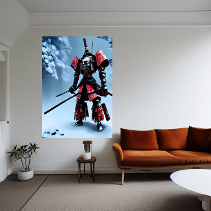 Japeses Mech Samurai   AI Art Poster