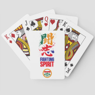 Japnese kanji -Fighting Sprit- 「闘志」Calligraphy art Pokerkaarten