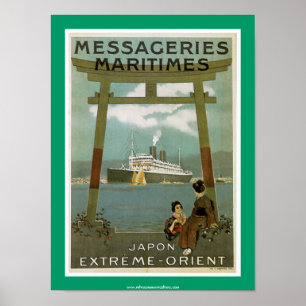 "Japon Extreme-Orient"-berichtensectoren Maritimes Poster